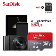 ภาพขนาดย่อของภาพหน้าปกสินค้าSanDisk Ultra การ์ดหน่วยความจำ Memory card micro SD Card 128GB ความเร็วอ่าน 100MB/s จุ (ของแท้) จากร้าน Sunny Time 1602840650 บน Lazada ภาพที่ 4