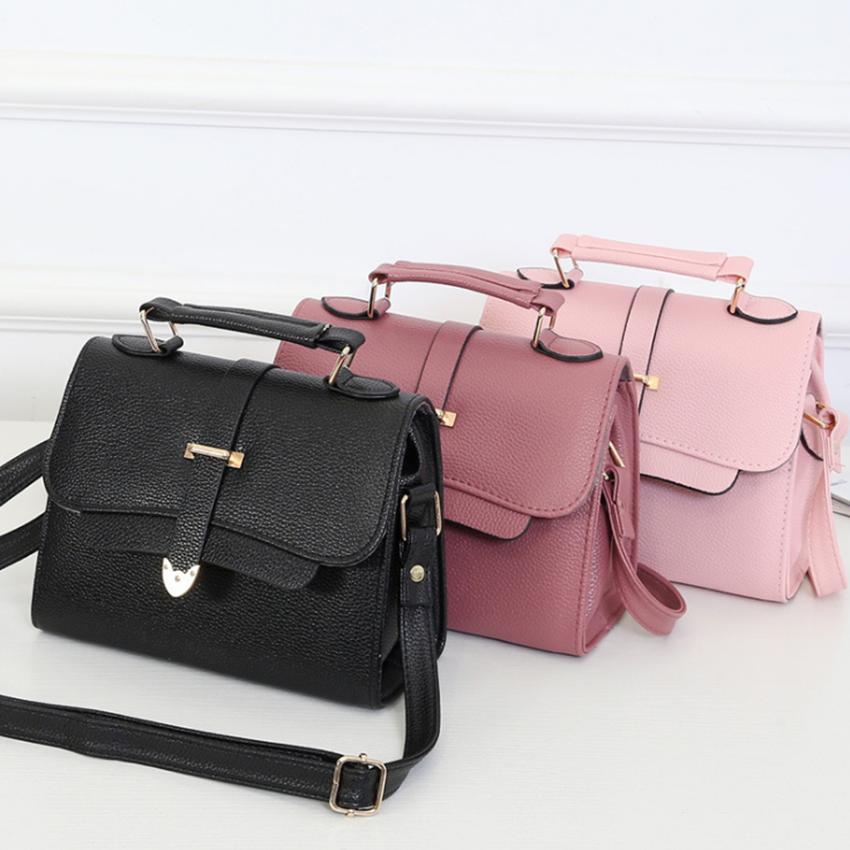 Crivd Women Fashion Handbags Messenger Bags PU Leather Small Tote Bag Crossbody Shoulder Bags