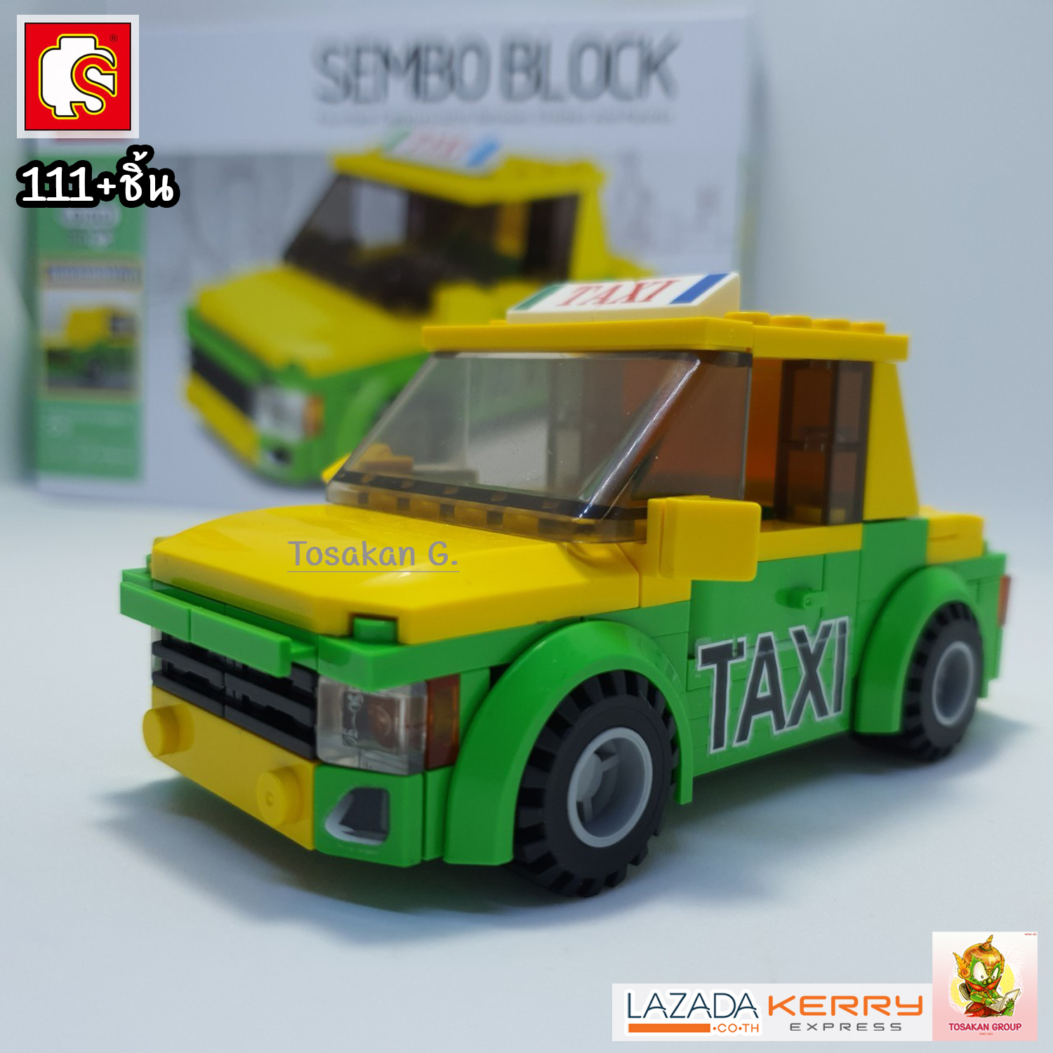 [รถแท๊กซี่] ตัวต่อ ชุดตัวต่อ Sembo Block ยานพาหนะ ไทยสไตล์ ของเล่น ของสะสม ตั้งโชว์ เสริมทักษะ สมาธิ กิจกรรมยามว่างในครอบครัว (สินค้าพร้อมส่ง)