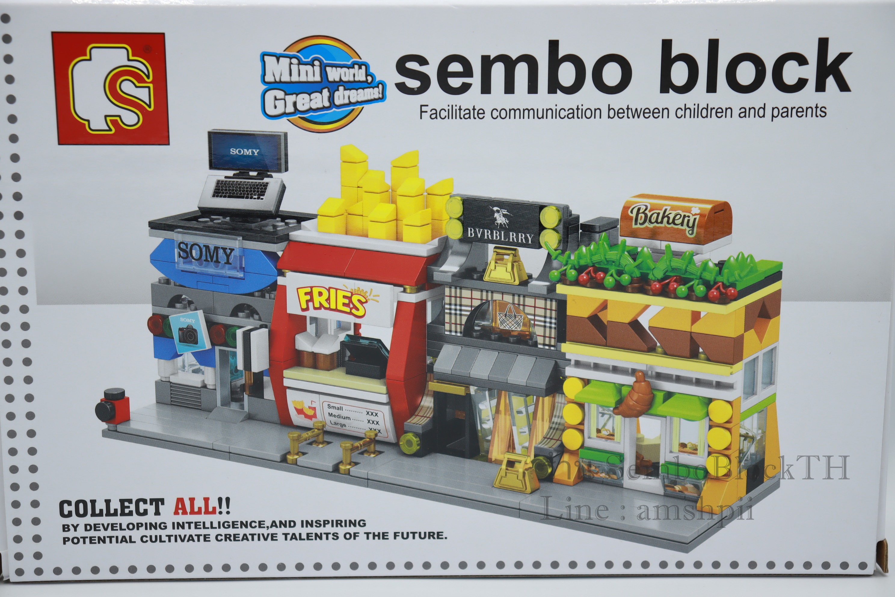 Sembo Block Bus ตัวต่อร้านค้า SEMBO BLOCK No.6065 จำนวน 114ชิ้น - SemboBlock - ThaiPick