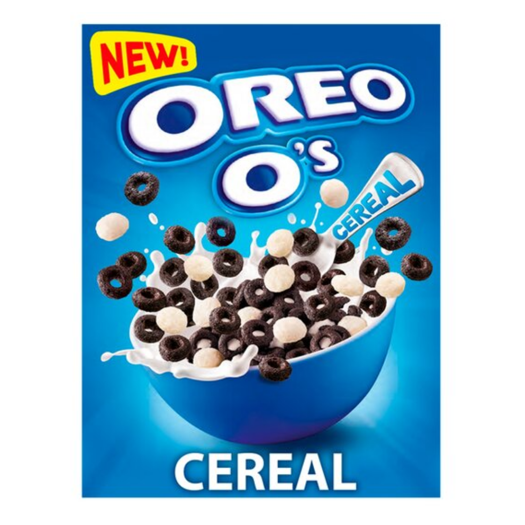 Oreo O's Breakfast Cereal NEW โอริโอ้ โอ ซีเรียล อาหารเช้า ธัญพืชกรุบกรอบรสโกโก้ และ รสวานิลลา ขนาด 311 กรัม