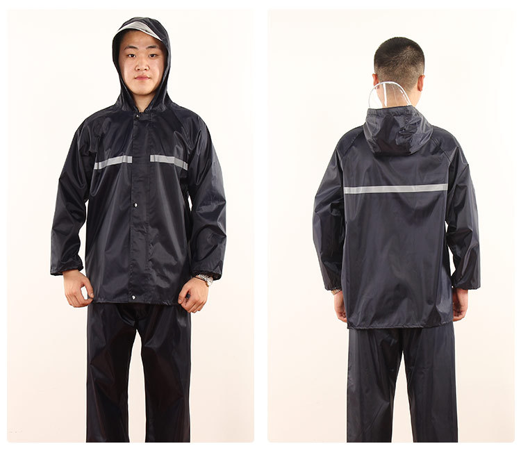 เสื้อกันฝน ชุดกันฝน มีแถบสะท้อนแสง เสื้อกันฝนมอเตอร์ไซค์ Split raincoat