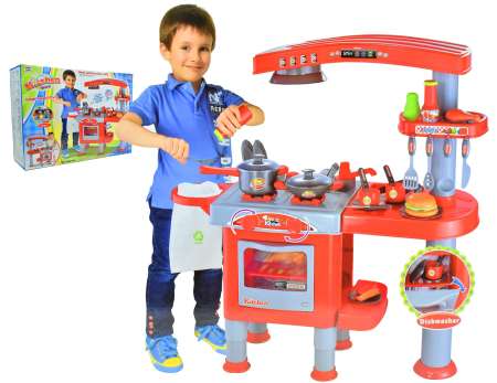 KIDTOYS ของเล่นชุดเครื่องครัวจำลอง พร้อมสติ๊กเกอร์สุดน่ารัก  ขนาด ยาว 52*กว้าง 33*สูง 67 ซม.