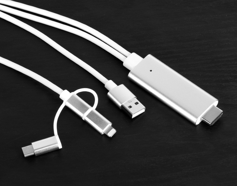 3 in 1 MHL Cable for iPhone for Samsung Phone to