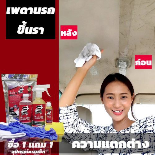 ใช้ดี ออกจริง เพดานขึ้นรา!!แถมคู่มือ อุปกรณ์ครบเซตพร้อมใช้ EASY EASY น้ำยาทำความสะอาดรถยนต์ ใช้ง่ายมีคู่มือ