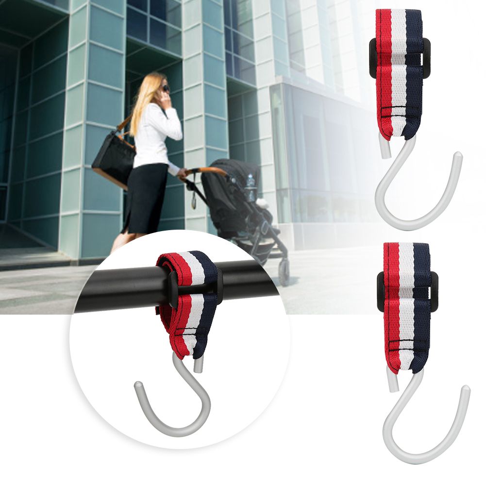 【ราคาถูกสุด】2pcs Aluminum Alloy Multi-Functional Baby Stroller Hooks Toy Bag Stroller Hook