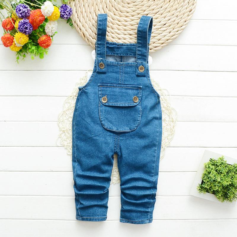 IENENS Baby Boys Girls Denim Overalls Casual Solid Big Pockets Pants Jumpsuits Kids Infant Boy Clothing Clothes Trousers Playsuit fit 1-4 Years
