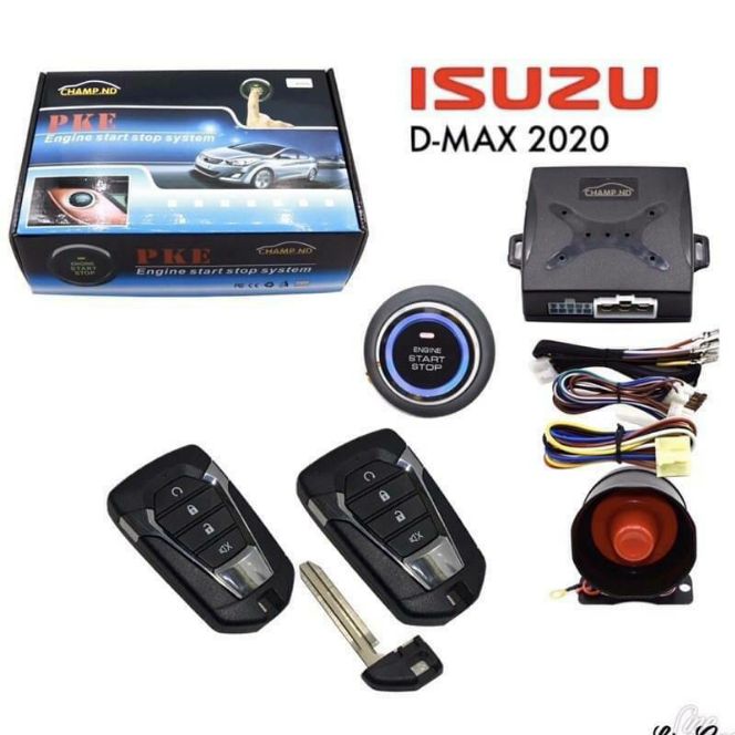 ฟังชั่นชุดปุ่มกดstart +รีโมทสมาร์ทคีย์ตรงรุ่นรถ ISUZU D-max 1.9# D-max2020 ยี่ห้อCHAMP