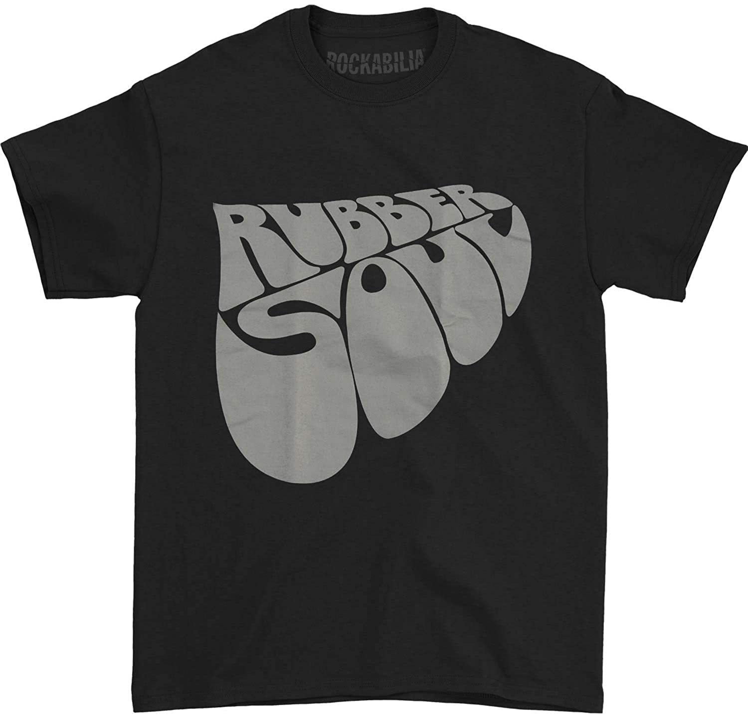 เสื้อยืดคอวีผู้ชาย Beatles Men's Rubber Soul Logo TShirt Black t shirt men cotton lpolpo