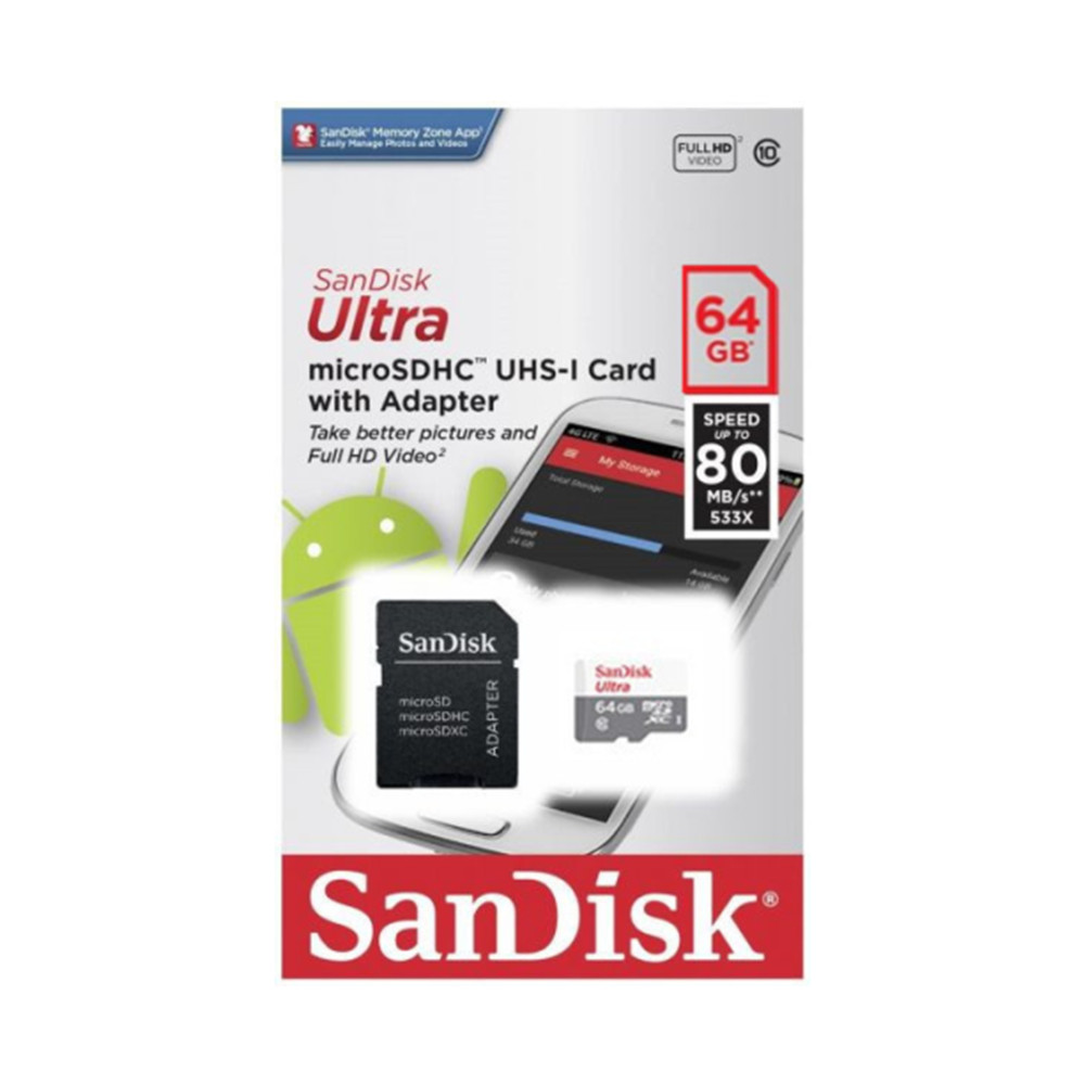 #dennise mall SanDisk Ultra microSD UHS-I Card ความเร็ว 100MB/S ความจุ 64GB 32GB 128GB Class10 เมมโมรี่การ์ด แซนดิส ใส่แท็บเล็ต โทรศัพท์ กล้องวงจรปิด กล้องติดรถยนต์ ✨พร้อมส่ง✨