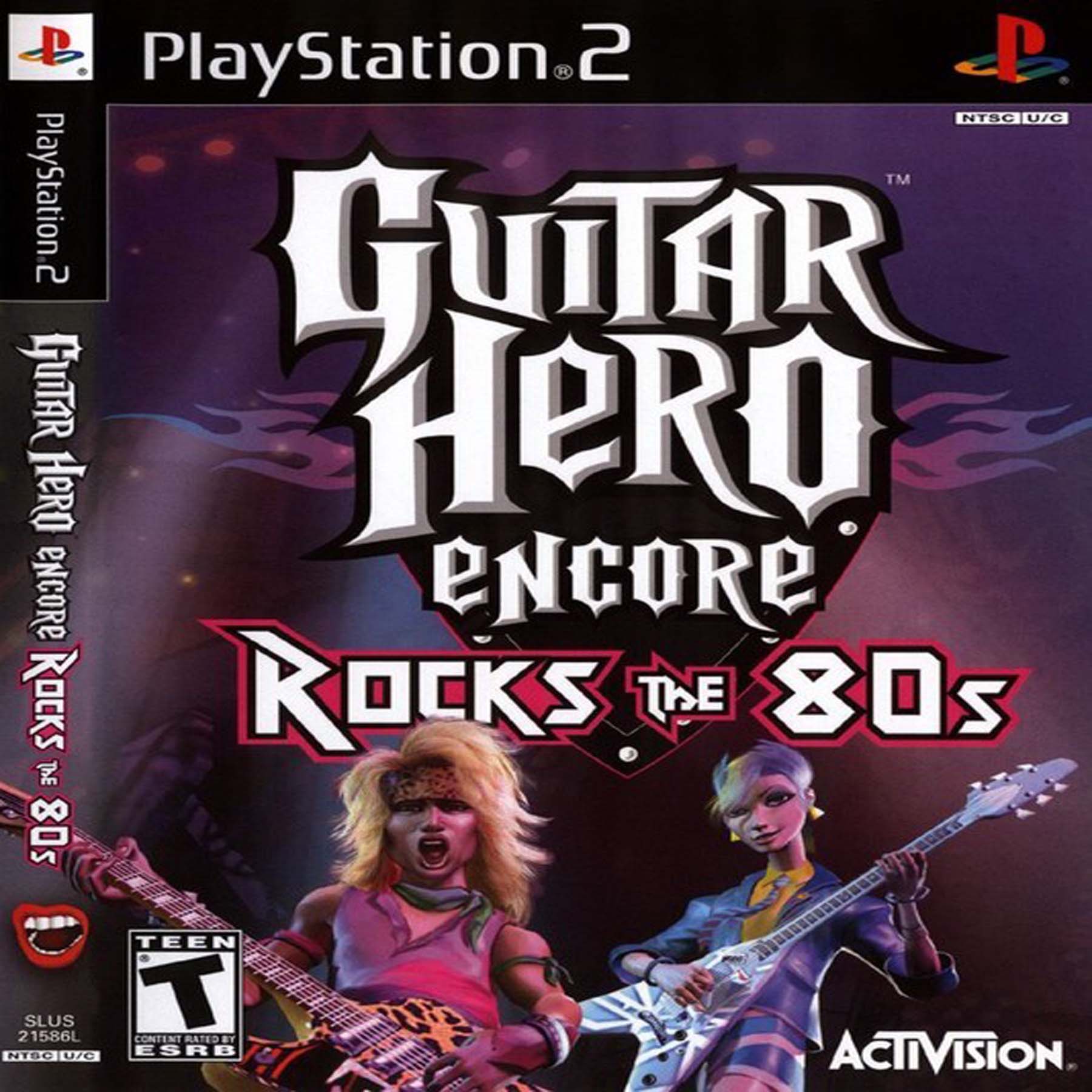 Jeu Guitar Hero Rocks The 80s Pour PlayStation 2 (PS2) - Version PAL - Très Bon état