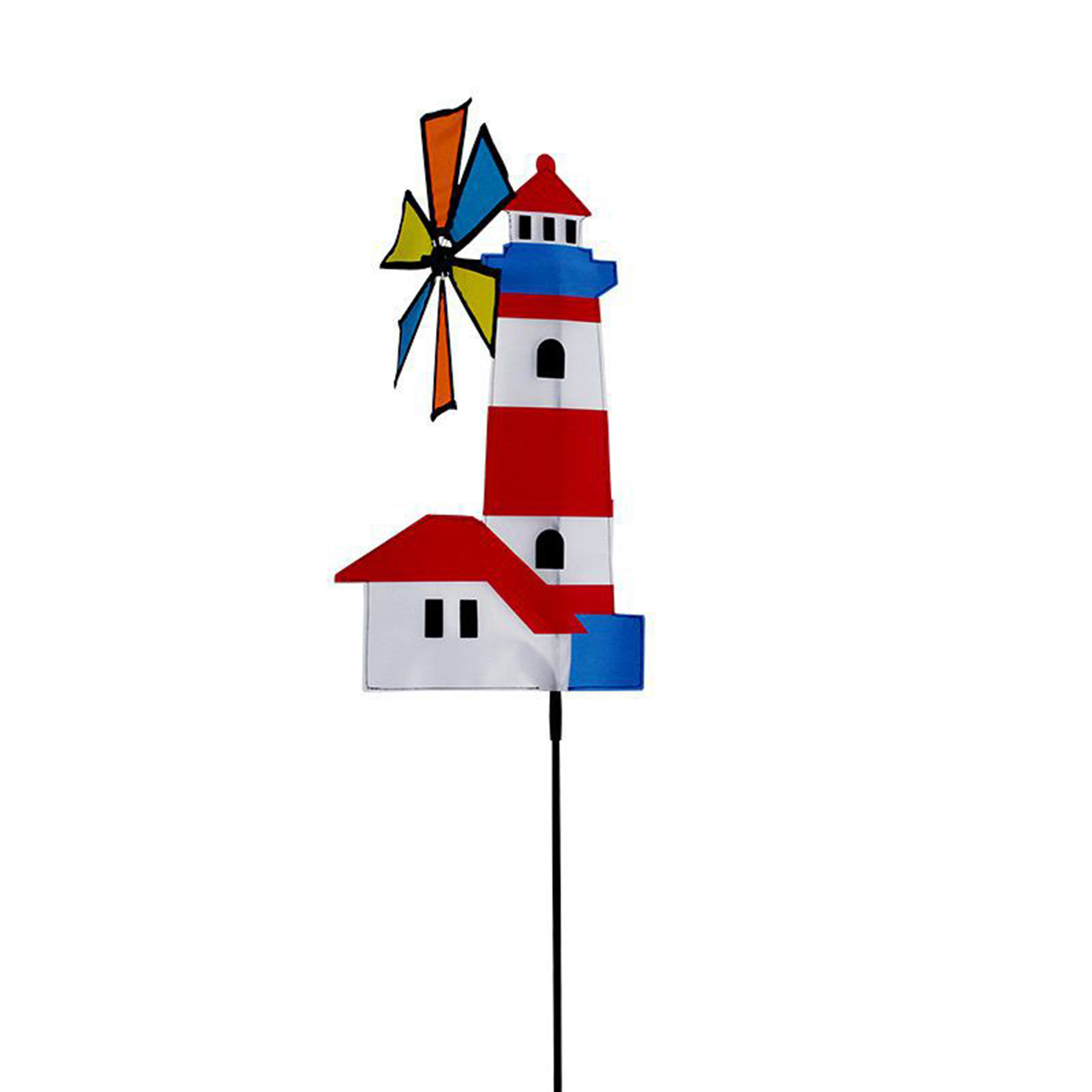 Windmill Stereoscopic ติดตั้งง่ายผ้า3D House Whirligig Pinwheel สำหรับเด็ก