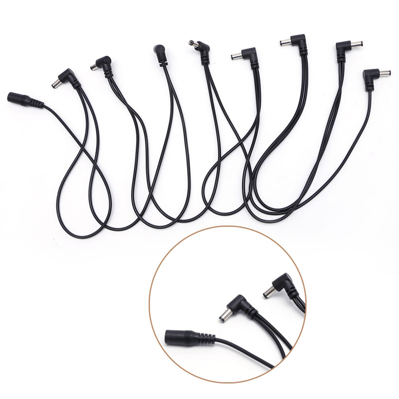 8 Way Electric Guitar Effect Pedal Daisy Chain Power Supply Cable Round Jacks