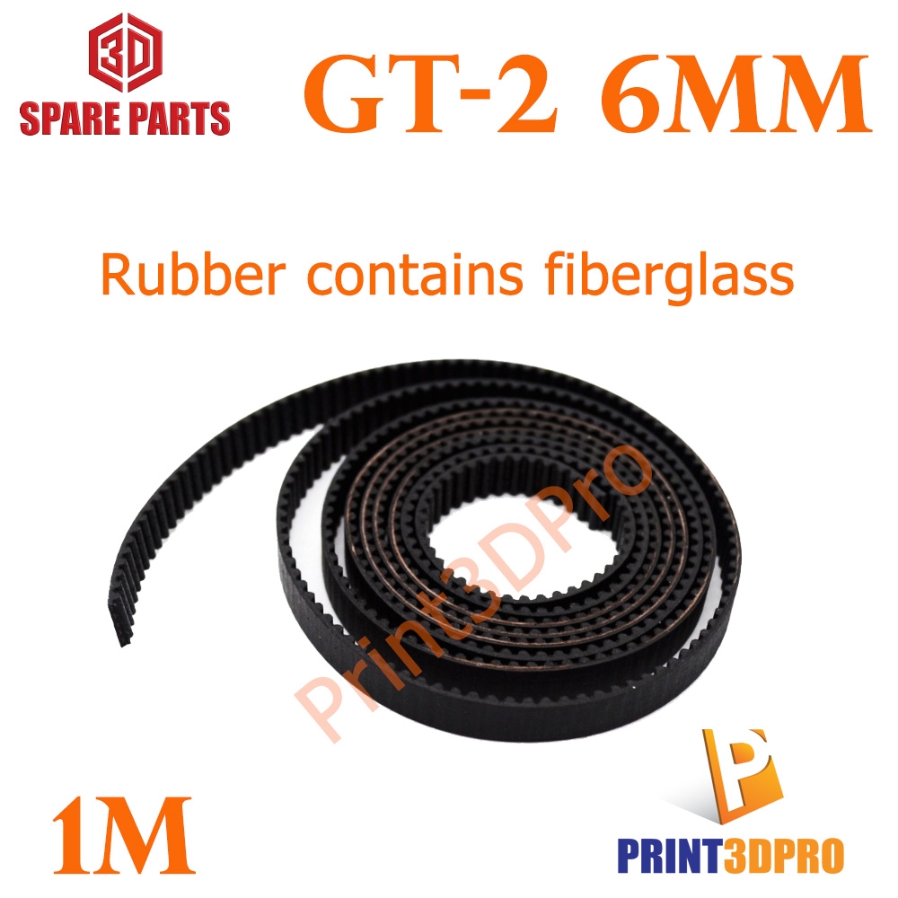 3D Part OEM GT2-6mm Rubber contains fiberglass timing belt 1M สำหรับ 3D Printer