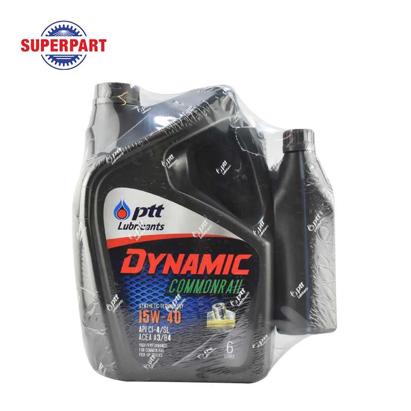 น้ำมันเครื่อง    PTT  DYNAMIC COMMONRAIL(15W  40)6L  แถม1L+1L(405395)