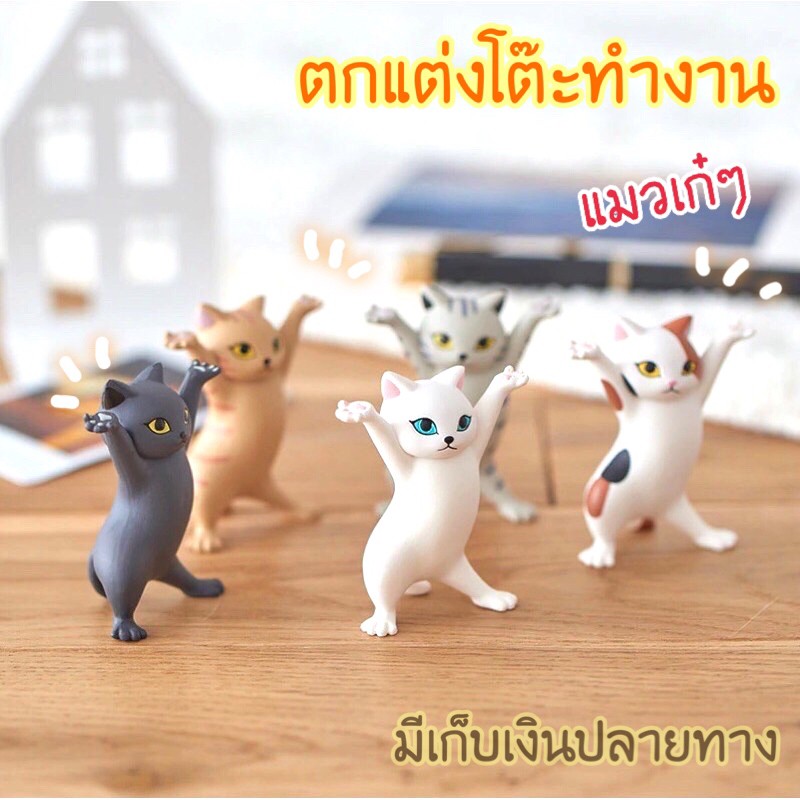 LUCKYPIG ***พร้อมส่ง*** โมเดลแมวตกแต่ง โมเดล ของตกแต่งห้อง เซ๊ทแมว 5 ตัว น่ารัก เก๋ๆ ของเล่น ตกแต่งห้องนอน ของแต่งห้อง ของแต่งโต๊ะทำงาน