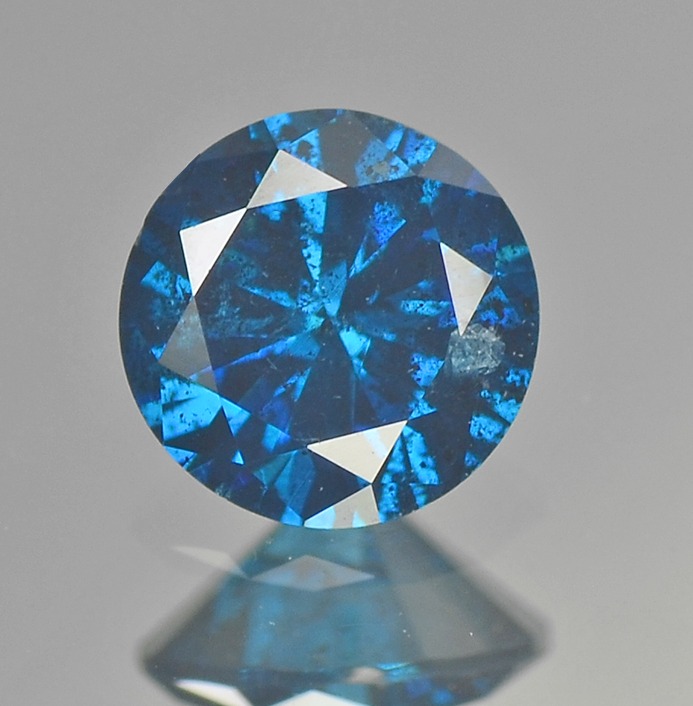 Blue Diamond 0.31 cts  Round Shape Loose Diamond Untreated Natural Color