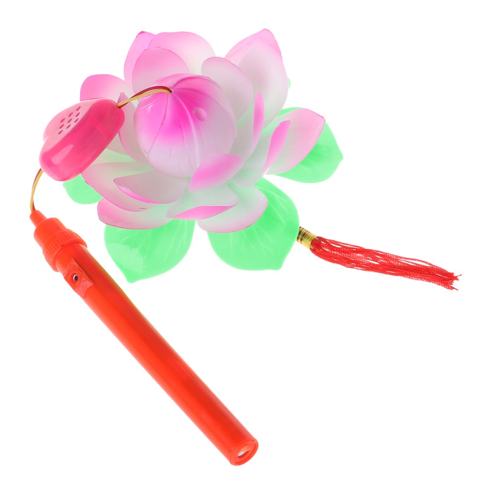 Portable Amazing Musical Blossom Lotus Flower Light Lamp Party Glowing ...