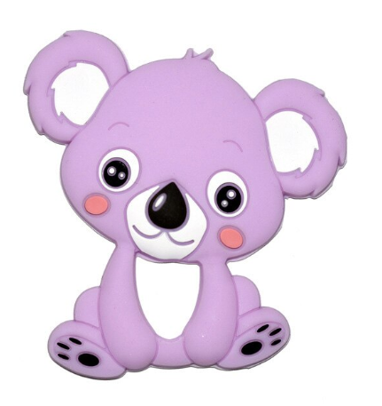 ยางกัดเด็กปลอดสารพิษ, FDA , ออกแบบรูปสัตว์สนุก    Non-toxic Baby Teether, FDA Approved, Fun Animal Shape Designs  สีวัสดุ โคอาล่า ม่วง Purple Koala