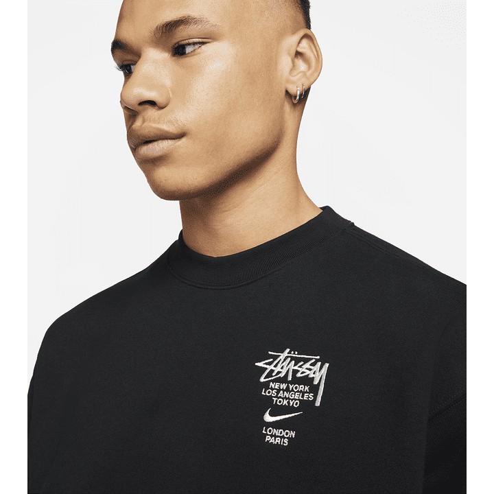 Nike x Stussy NRG ZR Fleece Crew Black พร้อมส่ง ของแท้