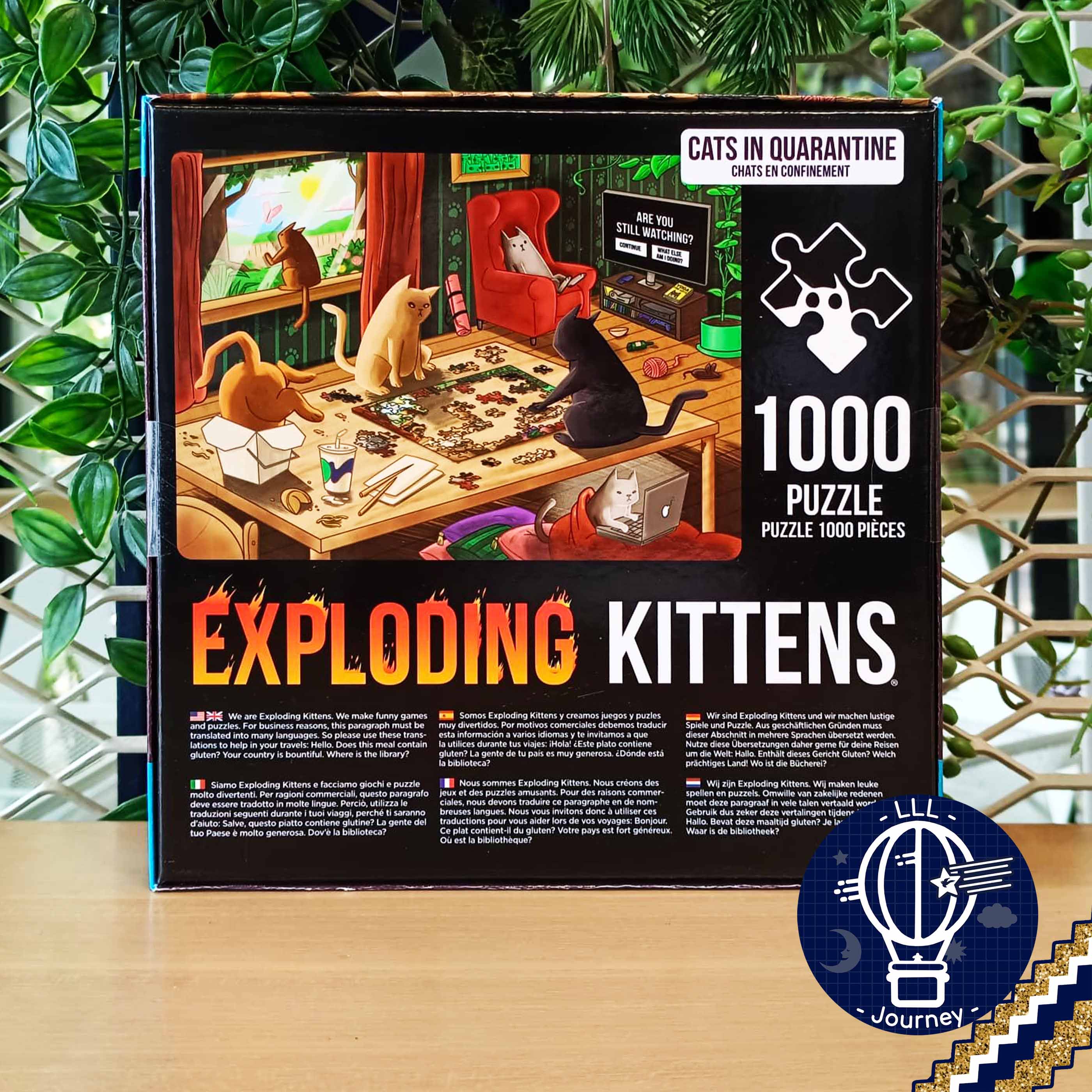 Exploding Kittens Puzzle Cats in Quarantine 1000pcs