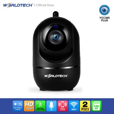 Worldtech WT-CCM010-1080P_BLK Security Camera CCTV Robot Full HD 1080p Wireless IP CAMERA 2MP