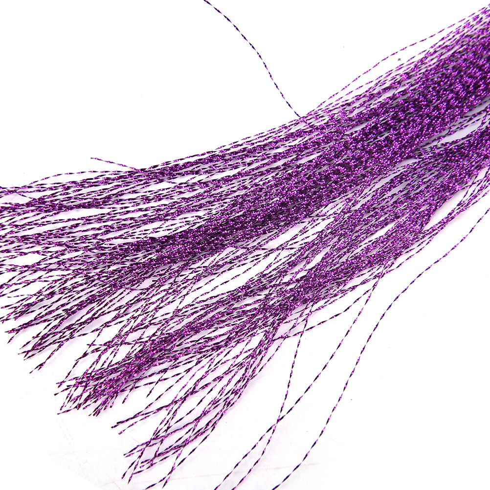 Refreshing Holographic Tinsel Crystal Flash String Jig Hook Lure Making ...