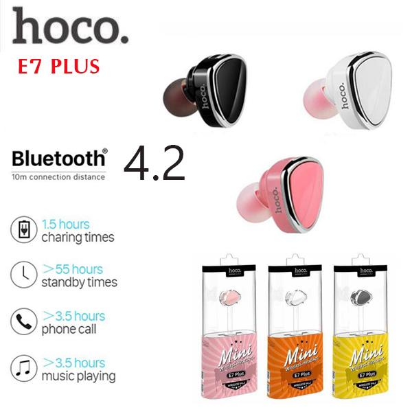 HOCO E7 plus หูฟังบลูทูธ ไร้สาย  หูเดียวPremium Earphone Bluetooth V4.2( ของแท้)