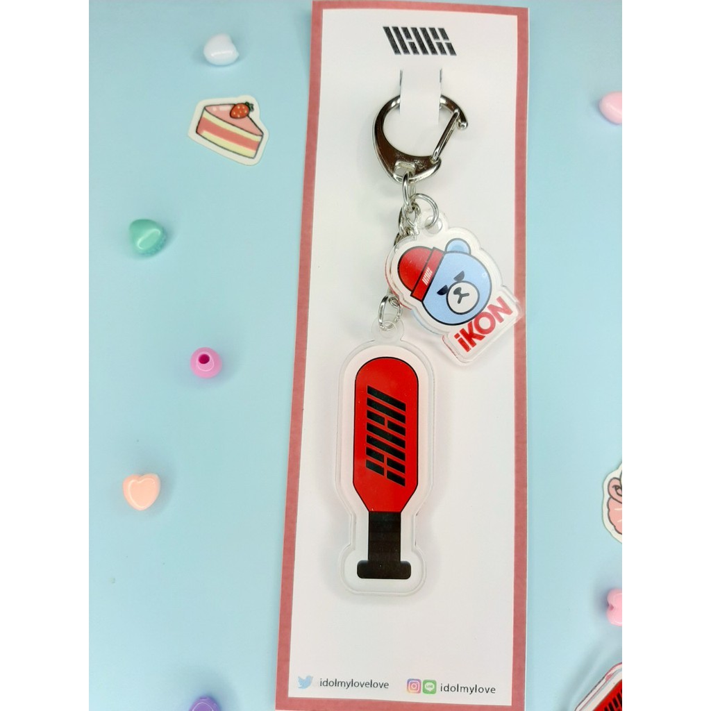 ร้านไทย ส่งฟรี iKON : Keychain + PIN Lightstick & Fanartพวงกุญแจ แท่งไฟมีเก็บเงินปลายทาง
