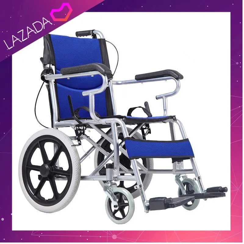 Free Shipping รถเข็นผู้ป่วย น้ำหนักเบา 11 kg Wheelchairthai รถเข็นพับได้ รถเข็นผู้สูงอายุ