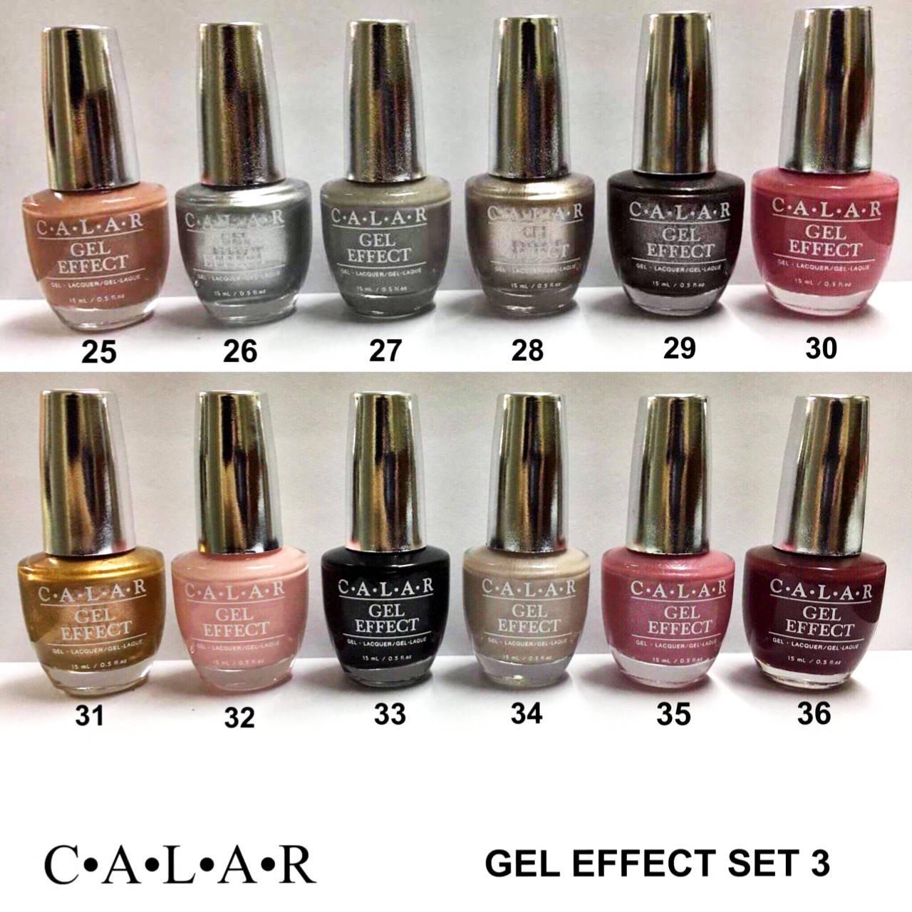 CALAR  (12 สี) # ( Set 3 ) สีเจลแบบไม่ต้องอบ  สีเจลทาเล็บ
