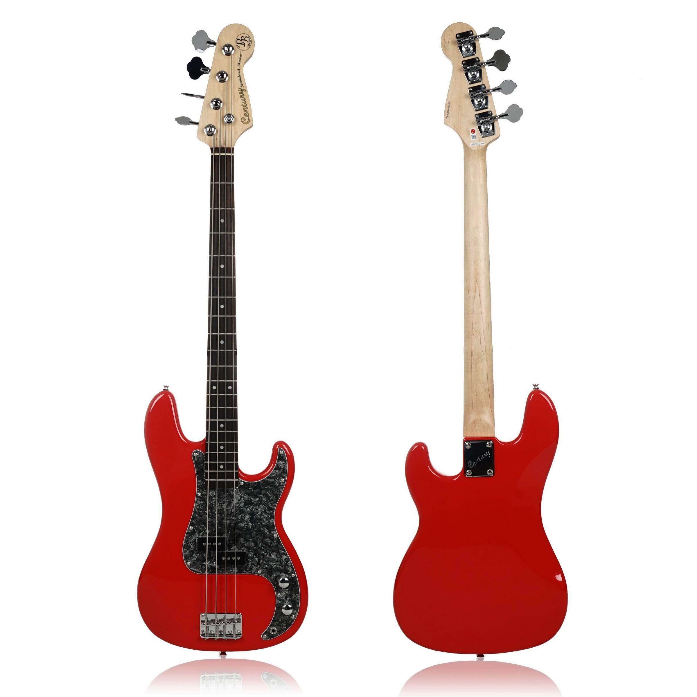 Century Guitar Bass กีต้าร์เบสไฟฟ้า 4สาย รุ่น CB-22 สีแดง แถมกระเป๋า+สายแจ็ค