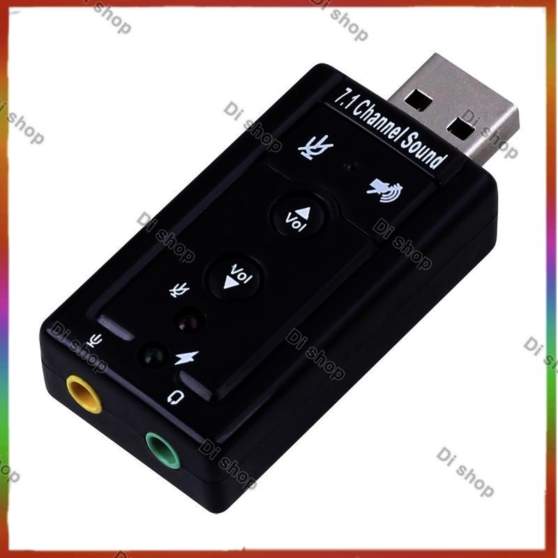 Usb 2.0 3d Virtual 7.1 Channel Audio Sound Card Adapter (black). 