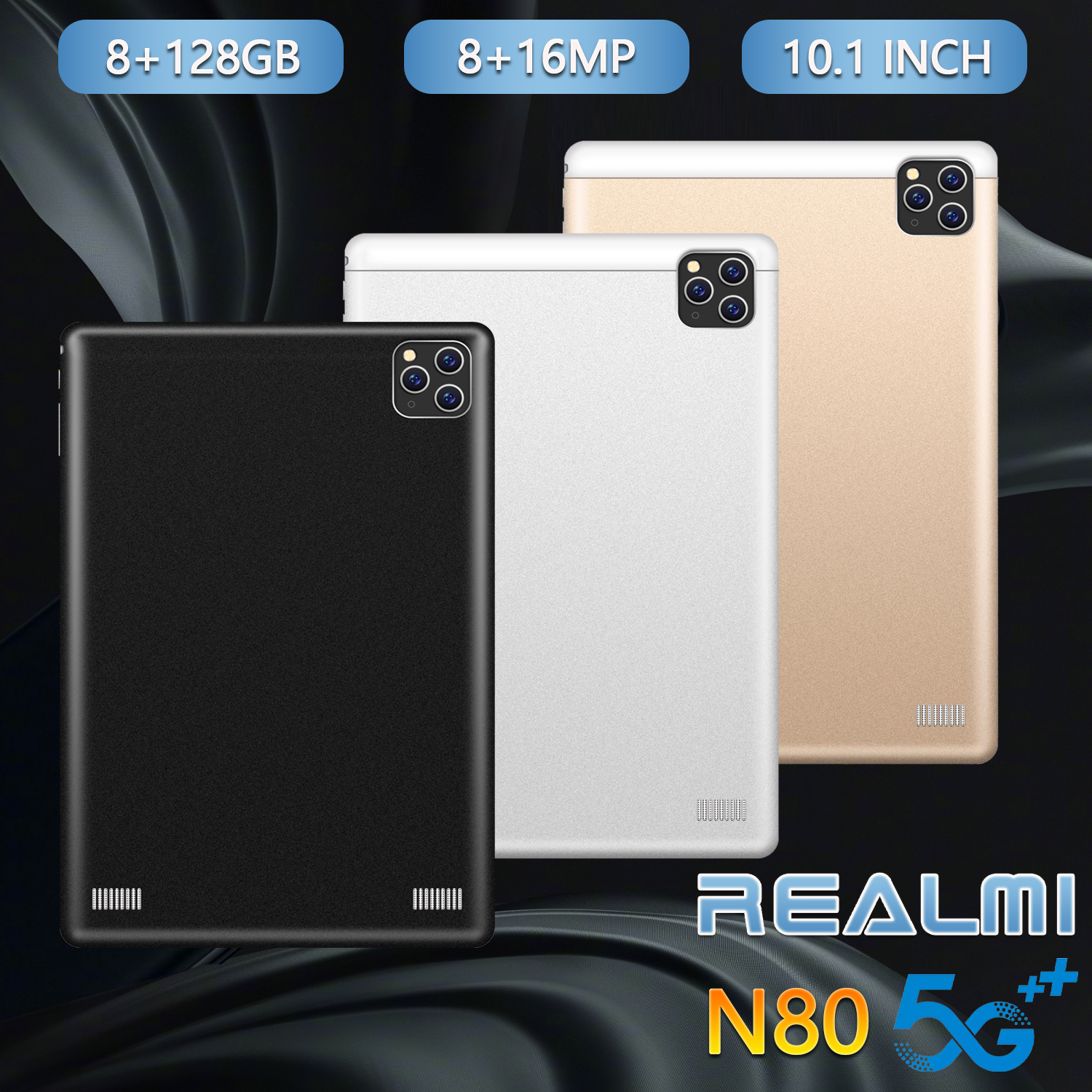 [พร้อมส่] ศูนย์ไทย Realmi แท็บเล็ต แท็บเล็ตขนาดหน้าจอHDขนาดใหญ่10.1 นิ้ว (8GB/128GB) tablet สินค้าใหม่ 2020 แท็บเล็ต แบตเตอรี่ความจุสูง 8800 mAh อินเทอร์เน็ต 4G, WIFI (ประกันศูนย์ Realmi ประเทศไทย) ระบบปฎิบัติการAndroid 8.1 รองรับภาษาไทย พร้อมส่ง!