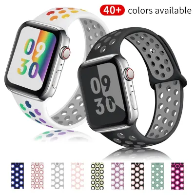 Silicone Strap for Apple Watch Band 44mm 40mm 38mm 42mm Accessories Sport Wrist Belt Bracelet I Watch Series Se 6 5 4 3 Watchband
