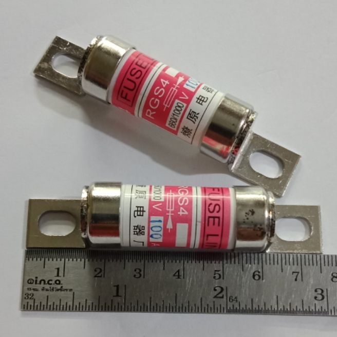 RGS4 100A 660/1000V FUSE LINK ฟิวส์ลิงค์ (แพ็ค3ตัว) FAST ACTING FUSE