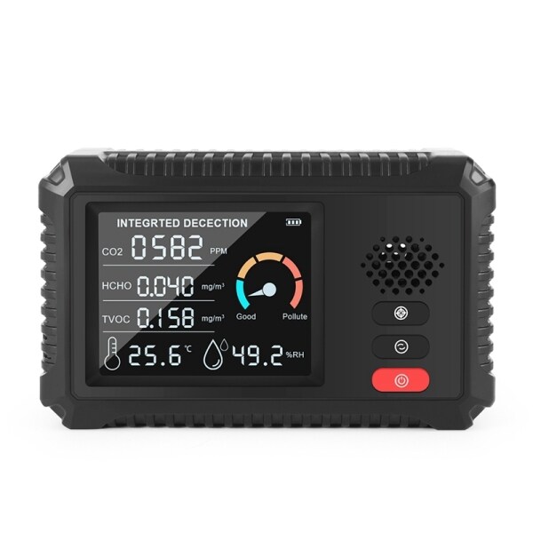 Bảng giá TVOC HCHO CO2 Intelligent Digital LCD Formaldehyde Detector Portable Home Air Quality Meter Carbon Dioxide Gas Analyzer