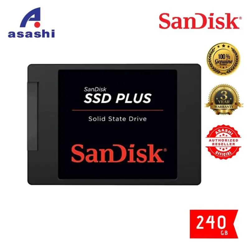 ภาพสินค้าSanDisk SSD PLUS 3D NAND 2.5" SATA Solid State Drive Max. 560MB/s ((120G/240G/480G/960G) เหมาะสำหรับโน๊ตบุ๊คและเดสก์ท็อป1-3 วัน รับประกัน 3 ปี จากร้าน Woof บน Lazada ภาพที่ 9