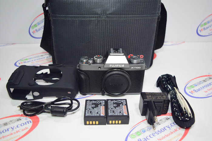 บอดี้ กล้อง FUJIFILM X-T100 อดีตศูนย์ไทย รองรับ Wifi สภาพ99%+แบตแท้ 2 ก้อน