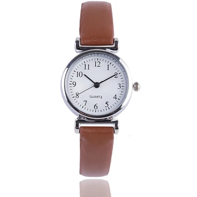 Classic Ladies Casual Quartz Leather Strap Watch Round Analog Clock