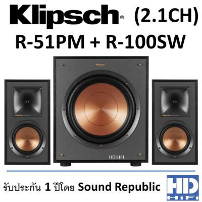 ดูภาพ Klipsch Speaker Set2.1CH รุ่น R-51PM + R-100SW Black เพิ่มเติม Klipsch Speaker Set2.1CH รุ่น R-51PM + R-100SW Black