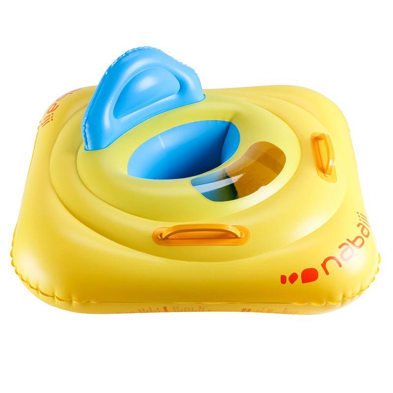 ห่วงยางเล่นน้ำเด็ก ห่วงยางแบบนั่งพร้อมช่องรูกลมและรูจับเพื่อการเล่นน้ำในสระสำหรับเด็ก Inflatable Baby Seat Swim Ring  With Porthole With Handles