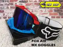 ภาพขนาดย่อของภาพหน้าปกสินค้าแว่นตาวิบากFOX / แว่นวิบาก FOX AIR สีแดง-ฟ้า พร้อมถุงผ้า เลนส์ใส แผ่นเทียร์ออฟ MX Goggle FOX AIR for Motorcross(Color:Red-Blue) จากร้าน NEO SHOP MOTO บน Lazada