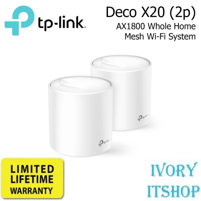 TP-Link Deco X20 (2-Pack) AX1800 Whole Home Mesh Wi-Fi System