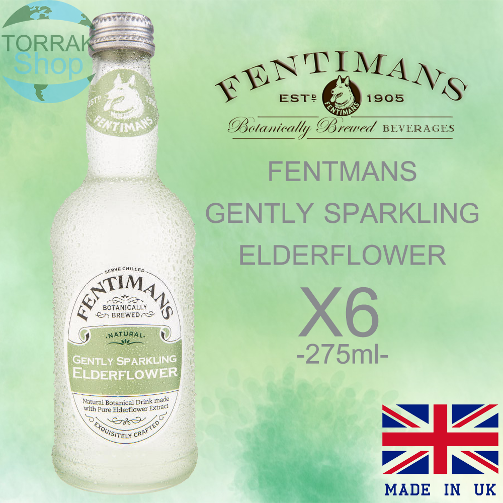 Fentimans Gently Sparkling Elderflower เฟนติเมนส์ น้ำอัดลม กลิ่น ดอกเอลเดอร์ 275ml แพ็ก 6 ขวด