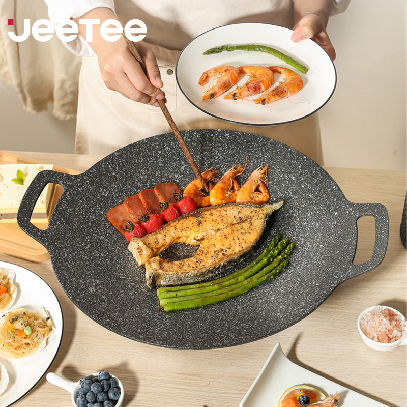 JEETEE Non Stick Multi-Purpose Korean Style Barbecue Pan Griddle Grill ...