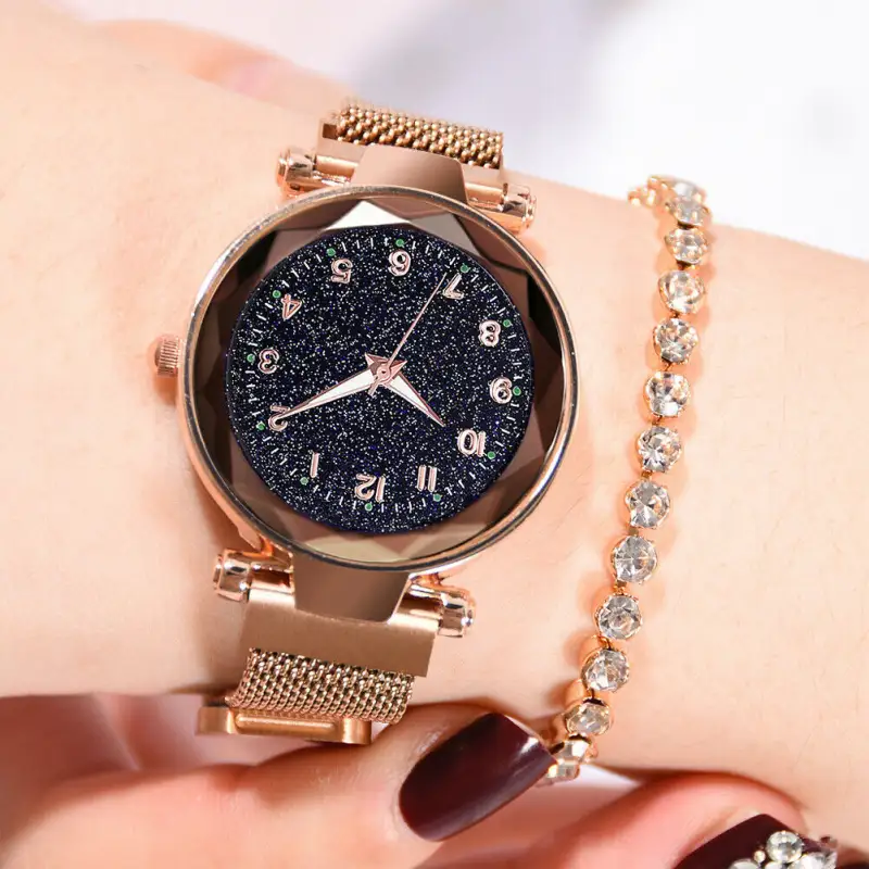 ภาพหน้าปกสินค้านาฬิกาผู้หญิง Korea Style นาฬิกา ข้อมือ แฟชั่น สวย ดวงดาว ระยิบระยับ หน้าปัดกว้าง เห็นตัวเลขชัด จากร้าน Ogio บน Lazada