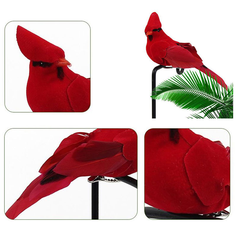 Creative Foam Feather Artificial Parrots Imitation Bird Model Garden Decoration