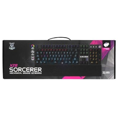 KEYBOARD NUBWO-X SORCERER X28 RGB RED-SWITCH (BLACK)