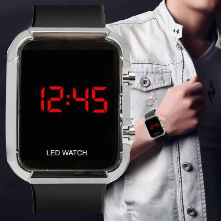 Zazzy Dolls นาฬิกาข้อมือ แพ็คคู่ สายซิลิโคนนุ่ม ทำงานระบบ Digital LED สไตล์ Apple Watch ไฟส่องสว่าง รุ่น ZD-0171